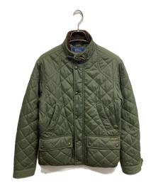 POLO RALPH LAUREN（ポロ・ラルフローレン）の古着「襟コーデュロイキルティングジャケット/POLO RALPH LAUREN」｜オリーブ