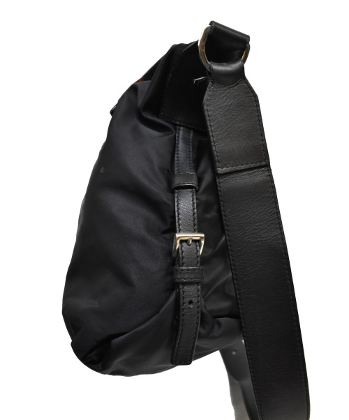 PRADA（プラダ）PRADA (プラダ) レザーベルトショルダーバッグ ブラック サイズ:下記参照 白タグNo.146の古着・服飾アイテム