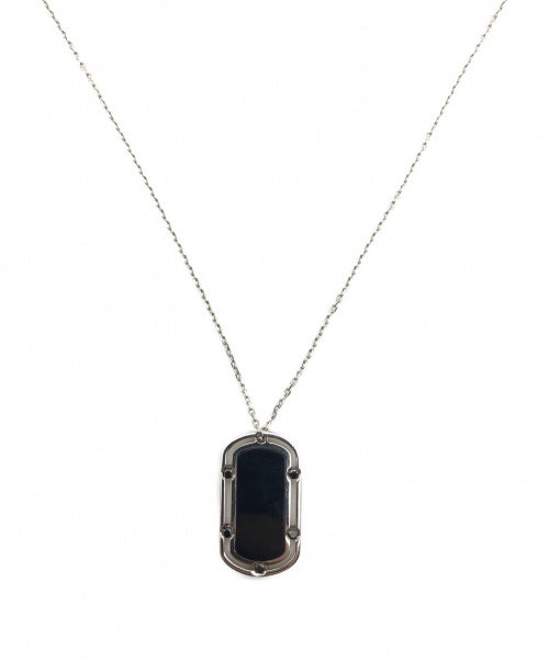 DAMIANI（ダミアーニ）DAMIANI (ダミアーニ) Dサイドブラックダイヤ・オニキス ペンダントネック サイズ:- K18WG 12.7g オニキスの古着・服飾アイテム