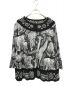 TOKUKO1erVOL（トクコプルミエヴォル）の古着「総柄シャツブラウス」｜ブラック×グレー