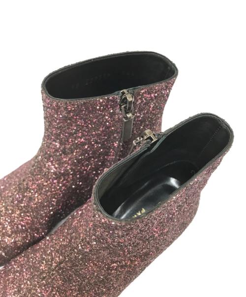 Saint Laurent Paris（サンローランパリ）Saint Laurent Paris (サンローランパリ) LOULOU GLITTER BOOTS パープル サイズ:36 1/2の古着・服飾アイテム