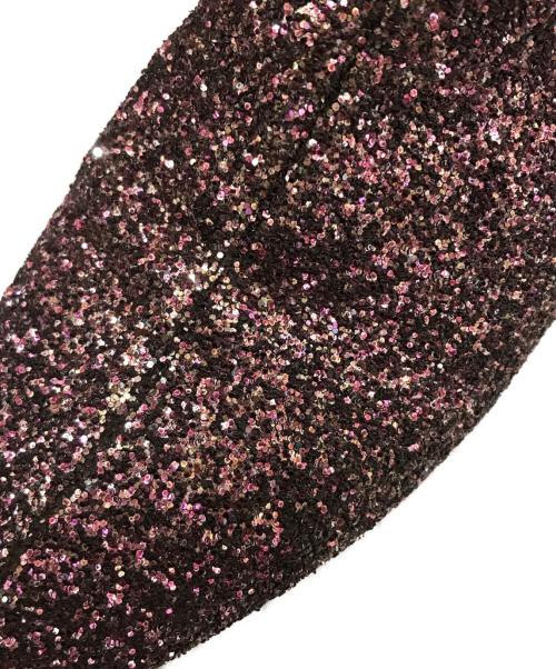 Saint Laurent Paris（サンローランパリ）Saint Laurent Paris (サンローランパリ) LOULOU GLITTER BOOTS パープル サイズ:36 1/2の古着・服飾アイテム