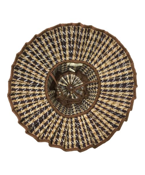 Lorna Murray（ローナマーレイ）Lorna Murray (ローナマーレイ) LUXE CAPLI HAT Roma ベージュ×ブラウン サイズ:Mの古着・服飾アイテム