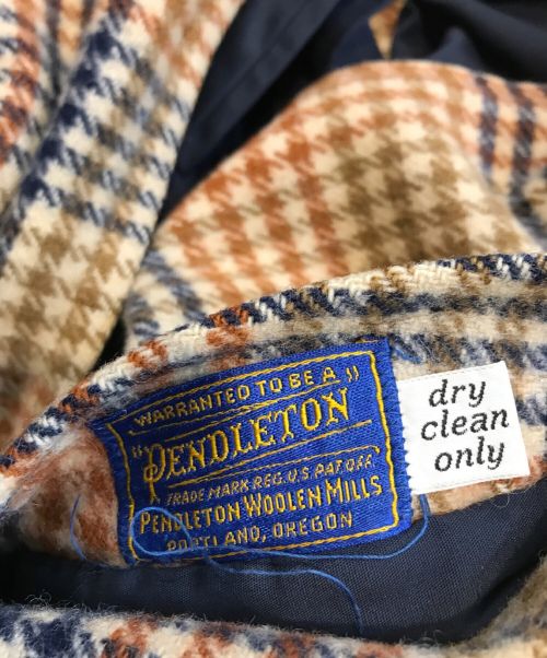 PENDLETON（ペンドルトン）PENDLETON (ペンドルトン) リバーシブルウールジャケット ベージュ×ネイビー サイズ:下記参照の古着・服飾アイテム