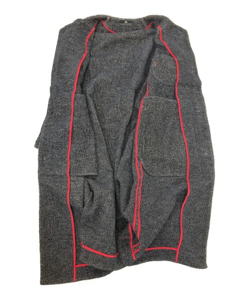 45R（フォーティファイブ・アール）45R (フォーティーファイブアール) ノーカラーロングツイードコート インディゴ サイズ:2の古着・服飾アイテム