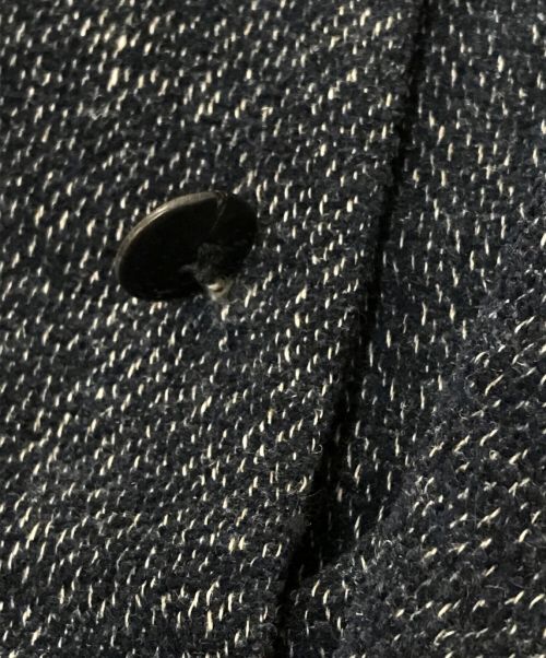 45R（フォーティファイブ・アール）45R (フォーティーファイブアール) ノーカラーロングツイードコート インディゴ サイズ:2の古着・服飾アイテム