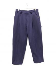 SSZ（エスエスズィー）の古着「ジャージ1プリーツペインターパンツ」｜ネイビー