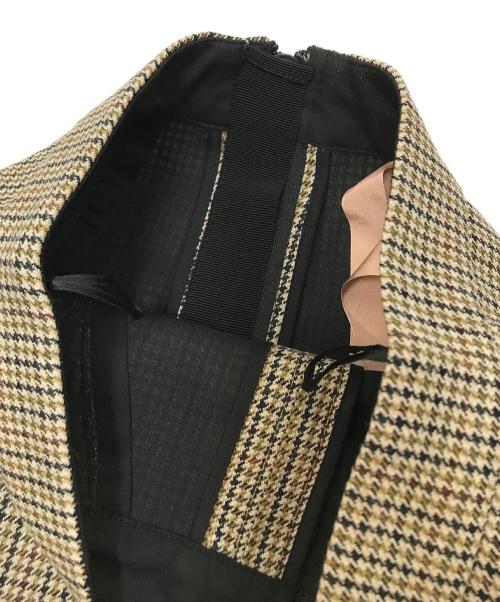 N°21（ヌメロヴェントゥーノ）N°21 (ヌメロヴェントゥーロ) チェックロングスカート ブラウン サイズ:36の古着・服飾アイテム