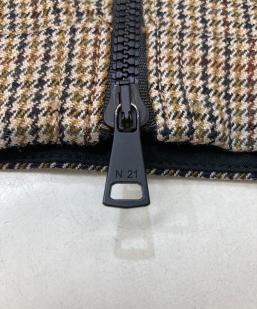 N°21（ヌメロヴェントゥーノ）N°21 (ヌメロヴェントゥーロ) チェックロングスカート ブラウン サイズ:36の古着・服飾アイテム