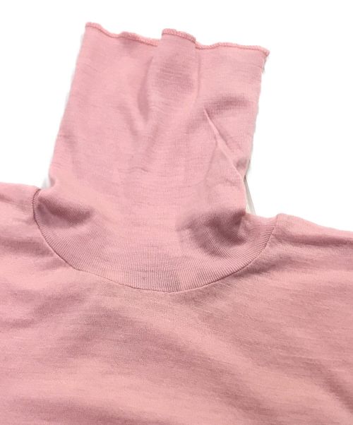 AURALEE（オーラリー）AURALEE (オーラリー) SUPER SOFT WOOL SHEER JERSEY TURTLE-TOP BEIGE ピンク サイズ:下記参照の古着・服飾アイテム