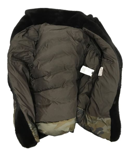 EMMETI（エンメティ）EMMETI (エンメティ) VLADIMIRムートン切替ダウンジャケット ブラウン サイズ:50の古着・服飾アイテム