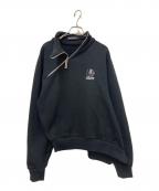 SPENCER BADUスペンサーパドゥ）の古着「アシンメトリージップスウェット」｜ブラック