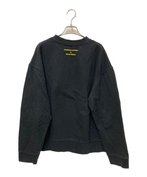 FASHIONCRIMINAL（ファッションクリミナル）FASHIONCRIMINAL (ファッションクリミナル) ダメージ加工ロゴスウェット ブラック サイズ:FREEの古着・服飾アイテム