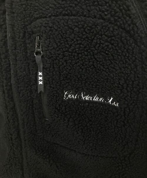 GOD SELECTION XXX（ゴッドセレクショントリプルエックス）GOD SELECTION XXX (ゴッドセレクショントリプルエックス) Fleece Jacket ブラック サイズ:Lの古着・服飾アイテム