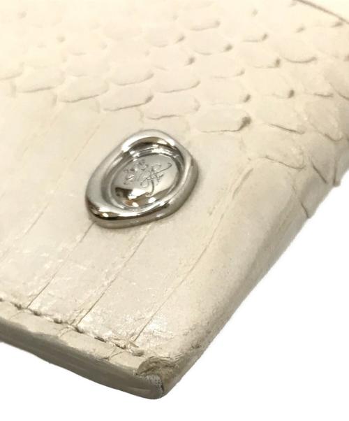 A.D.M.J.（エーディーエムジェイ）A.D.M.J. (エーディーエムジェイ) スネークレザークリスタルソーイングオーガナイザーパース アイボリー サイズ:下記参照の古着・服飾アイテム