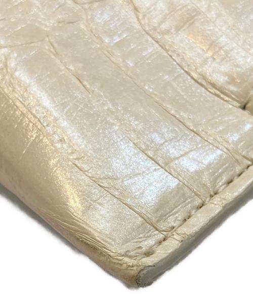 A.D.M.J.（エーディーエムジェイ）A.D.M.J. (エーディーエムジェイ) スネークレザークリスタルソーイングオーガナイザーパース アイボリー サイズ:下記参照の古着・服飾アイテム