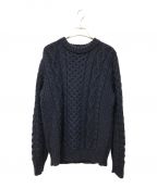 kennyケニー）の古着「フィッシャーマンニット」｜ネイビー