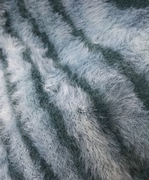 FUCKING AWESOME（ファッキンオーサム）FUCKING AWESOME (ファッキンオーサム) ACID HAIRY CARDIGAN ブルー サイズ:Lの古着・服飾アイテム