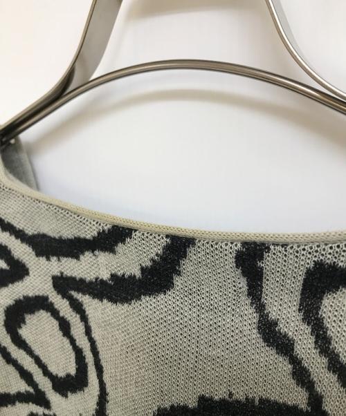 BAL（バル）BAL (バル) JACQUARD RAMIE CARDIGAN グレー サイズ:Lの古着・服飾アイテム