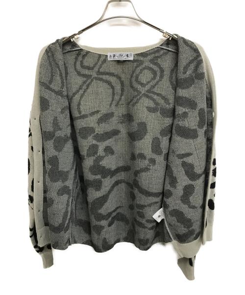 BAL（バル）BAL (バル) JACQUARD RAMIE CARDIGAN グレー サイズ:Lの古着・服飾アイテム