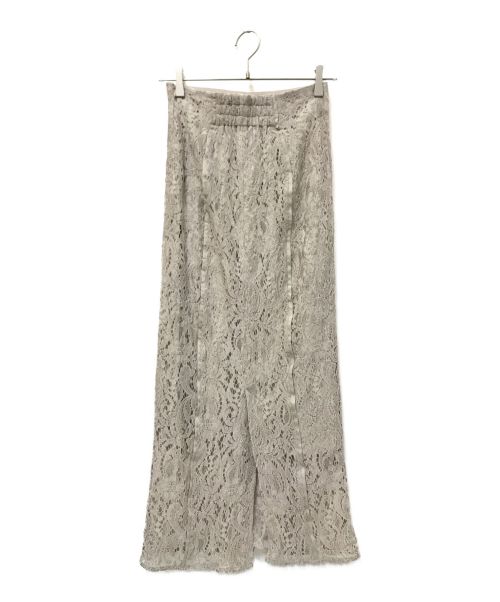 anuans（アニュアンス）anuans (アニュアンス) パイピングレースタイトスカート ブラウン サイズ:Mの古着・服飾アイテム