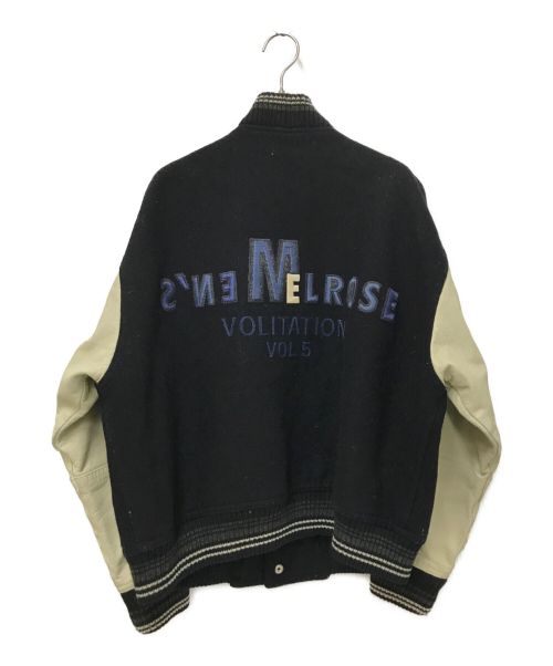 MEN's MELROSE（メンズメルローズ）MEN's MELROSE (メンズメルローズ) レザー切替スタジャン ブラック サイズ:Mの古着・服飾アイテム