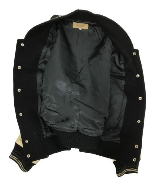 MEN's MELROSE（メンズメルローズ）MEN's MELROSE (メンズメルローズ) レザー切替スタジャン ブラック サイズ:Mの古着・服飾アイテム