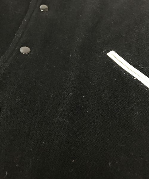 MEN's MELROSE（メンズメルローズ）MEN's MELROSE (メンズメルローズ) レザー切替スタジャン ブラック サイズ:Mの古着・服飾アイテム
