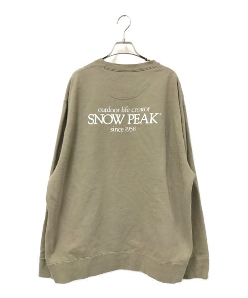 Snow peak（スノーピーク）Snow peak (スノーピーク) JOURNAL STANDARD (ジャーナルスタンダード) ロゴスウェット ベージュ サイズ:Lの古着・服飾アイテム