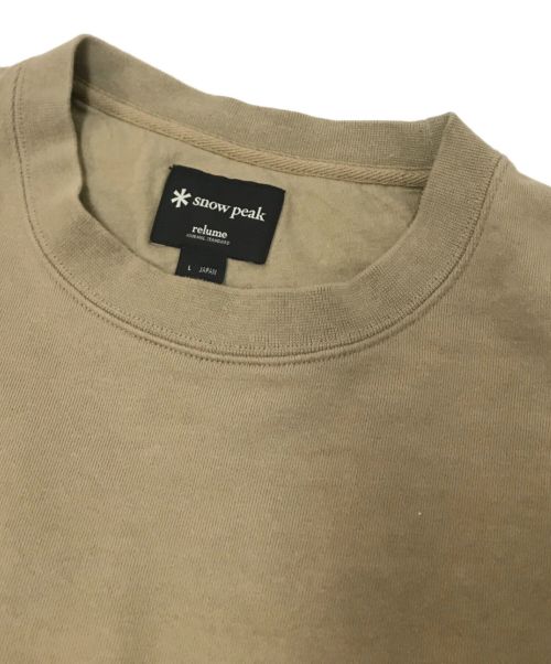 Snow peak（スノーピーク）Snow peak (スノーピーク) JOURNAL STANDARD (ジャーナルスタンダード) ロゴスウェット ベージュ サイズ:Lの古着・服飾アイテム