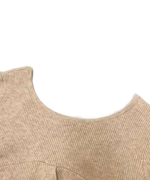 HER LIP TO（ハーリップトゥ）HER LIP TO (ハーリップトゥ) 長袖ワンピース ベージュ サイズ:FREEの古着・服飾アイテム
