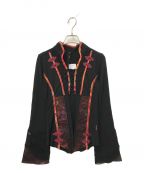 OZZONESTEオッズオネスト）の古着「チャイナデザインブラウス」｜ブラック