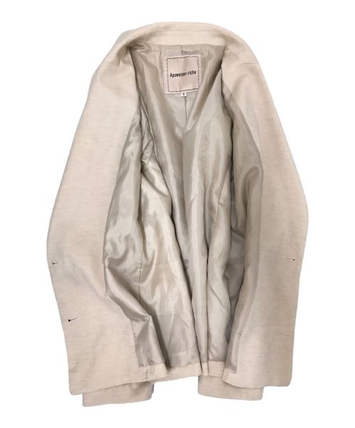 Apuweiser-riche（アプワイザーリッシェ）Apuweiser-riche (アプワイザーリッシェ) パール調ボタンジャケット ベージュ サイズ:2の古着・服飾アイテム