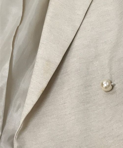 Apuweiser-riche（アプワイザーリッシェ）Apuweiser-riche (アプワイザーリッシェ) パール調ボタンジャケット ベージュ サイズ:2の古着・服飾アイテム