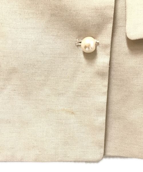 Apuweiser-riche（アプワイザーリッシェ）Apuweiser-riche (アプワイザーリッシェ) パール調ボタンジャケット ベージュ サイズ:2の古着・服飾アイテム