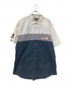 HARLEY-DAVIDSONハーレーダビッドソン）の古着「H-D Racing Color Block Shirt」｜ホワイト