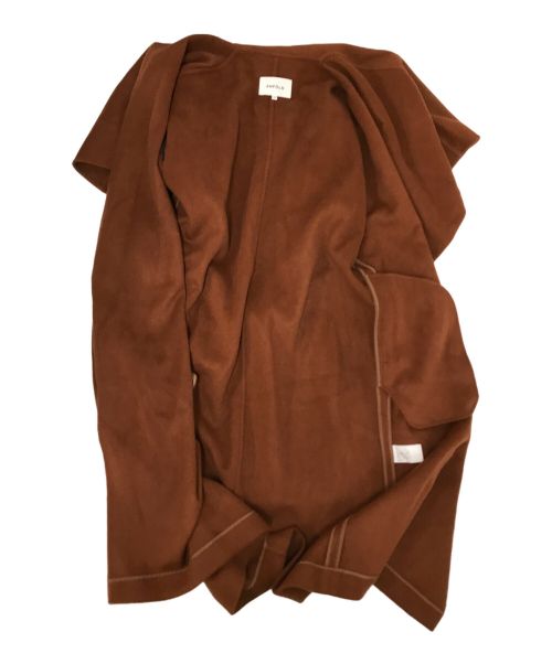 ENFOLD（エンフォルド）ENFOLD (エンフォルド) ビッグカラーリバーコート ブラウン サイズ:36の古着・服飾アイテム