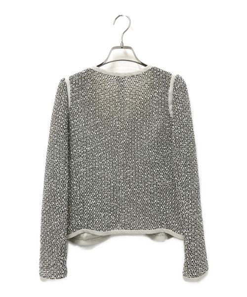 Sov.（ソブ）Sov. (ソブ) ノーカラーツイードジャケット ブラウン サイズ:36の古着・服飾アイテム