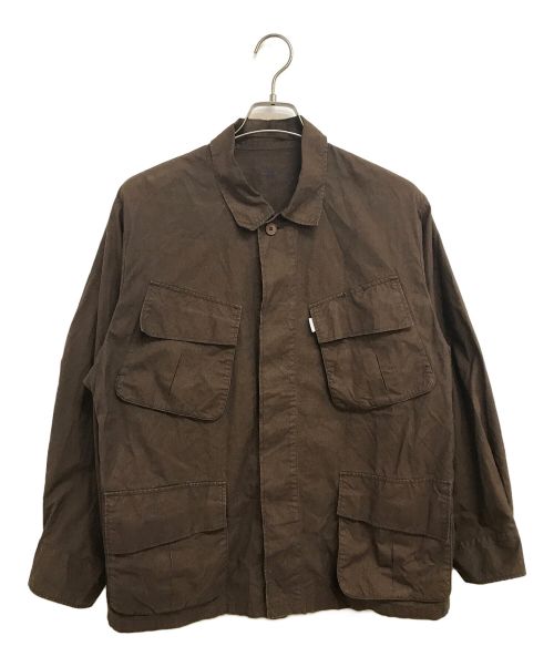 SH（エスエイチ）SH (エスエイチ) FATIGUE SHIRT-GARMENT DYE ブラウン サイズ:Sの古着・服飾アイテム