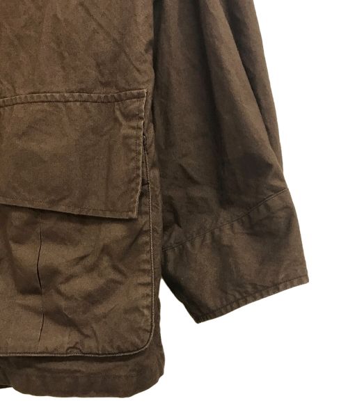 SH（エスエイチ）SH (エスエイチ) FATIGUE SHIRT-GARMENT DYE ブラウン サイズ:Sの古着・服飾アイテム