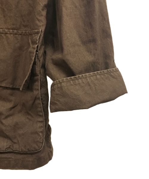 SH（エスエイチ）SH (エスエイチ) FATIGUE SHIRT-GARMENT DYE ブラウン サイズ:Sの古着・服飾アイテム