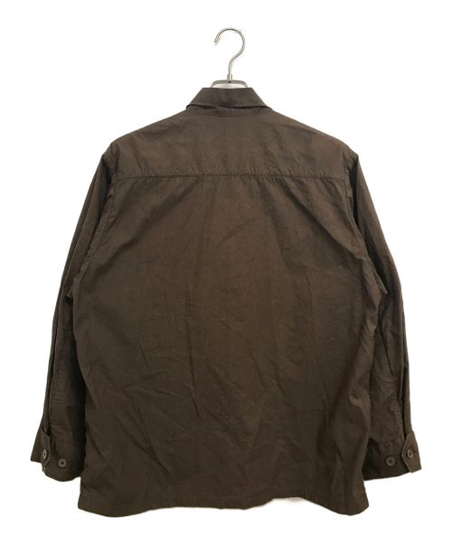 SH（エスエイチ）SH (エスエイチ) FATIGUE SHIRT-GARMENT DYE ブラウン サイズ:Sの古着・服飾アイテム