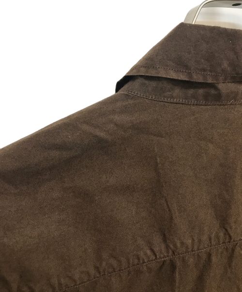 SH（エスエイチ）SH (エスエイチ) FATIGUE SHIRT-GARMENT DYE ブラウン サイズ:Sの古着・服飾アイテム