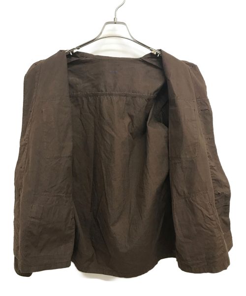 SH（エスエイチ）SH (エスエイチ) FATIGUE SHIRT-GARMENT DYE ブラウン サイズ:Sの古着・服飾アイテム
