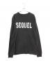 SEQUEL（シークエル）の古着「ロゴプリントカットソー」｜チャコールグレー