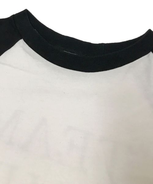 SEQUEL（シークエル）SEQUEL (シークエル) ラグラン7分袖カットソー ホワイト×ブラック サイズ:Lの古着・服飾アイテム