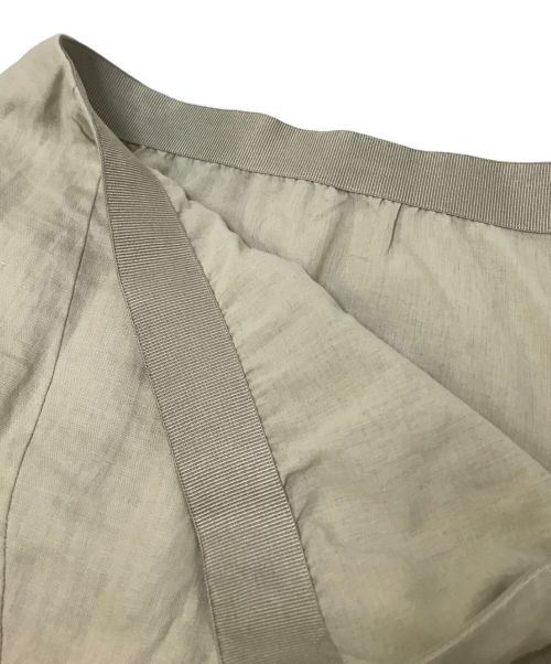 Mila Owen（ミラオーウェン）Mila Owen (ミラオーウェン) フレンチリネンSET UPナローフレアスカート ベージュの古着・服飾アイテム