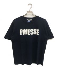 FINESSE×Champion×GOODENOUGH（フィネス×チャンピオン）の古着「コラボロゴプリントTシャツ」｜ネイビー
