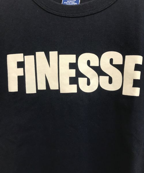 FINESSE（フィネス）FINESSE (フィネス) Champion (チャンピオン) GOODENOUGH (グッドイナフ) コラボロゴプリントTシャツ ネイビー サイズ:Ｍの古着・服飾アイテム