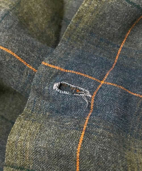 TOWN CRAFT（タウンクラフト）TOWN CRAFT (タウンクラフト) ヴィンテージオンブレオープンカラーチェックシャツ オリーブ サイズ:Lの古着・服飾アイテム